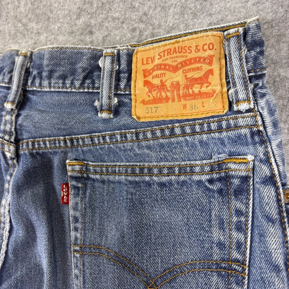 Levis 517 Bootcut Jeans Medium Wash Denim Workwear 36x32